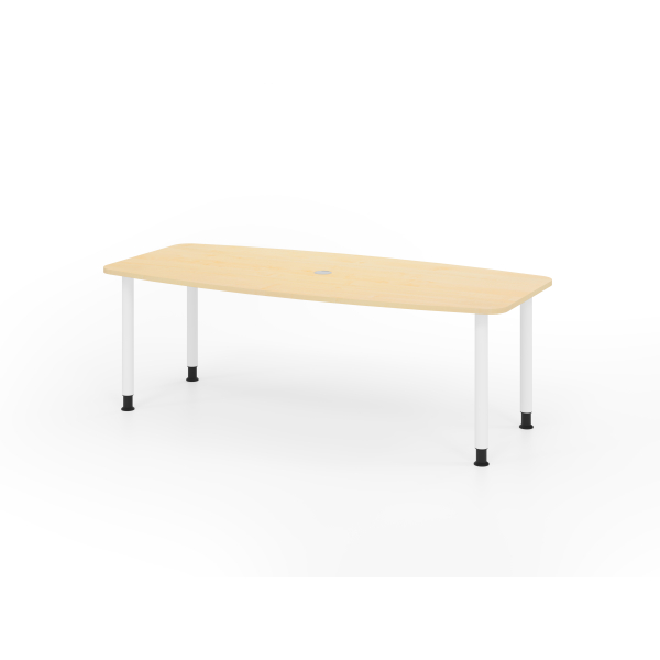 4032062316450 - Konferenztisch VKT manuell höhenverstellbar 72-74cm (H) 220cmx83 103cm (BxT) 8 Personen Tonnenform ahorn   graphit 40320623
