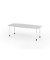 Konferenztisch K-Serie, manuell h&ouml;henverstellbar 72-74cm (H), 220cmx83/103cm (BxT), 8 Personen, Tonnenform, lichtgrau / graphit