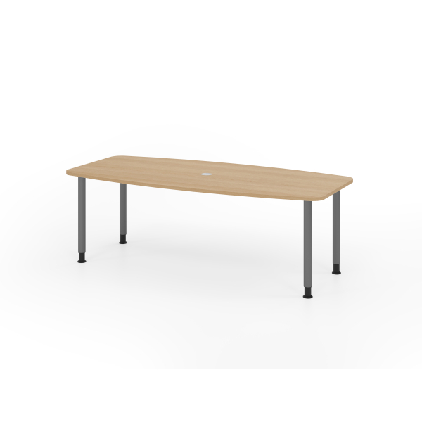 4032062316535 - Konferenztisch VKT manuell höhenverstellbar 72-74cm (H) 220cmx83 103cm (BxT) 8 Personen Tonnenform eiche   graphit 40320623