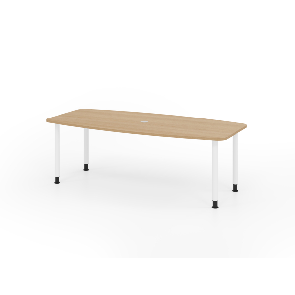 4032062316542 - Konferenztisch VKT manuell höhenverstellbar 72-74cm (H) 220cmx83 103cm (BxT) 8 Personen Tonnenform eiche   graphit 40320623