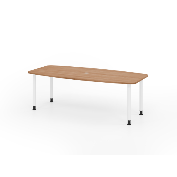 4032062316573 - Konferenztisch VKT manuell höhenverstellbar 72-74cm (H) 220cmx83 103cm (BxT) 8 Personen Tonnenform nussbaum   graphit 40320