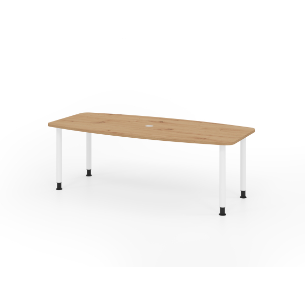 4032062316603 - Konferenztisch VKT manuell höhenverstellbar 72-74cm (H) 220cmx83 103cm (BxT) 8 Personen Tonnenform asteiche   graphit 40320