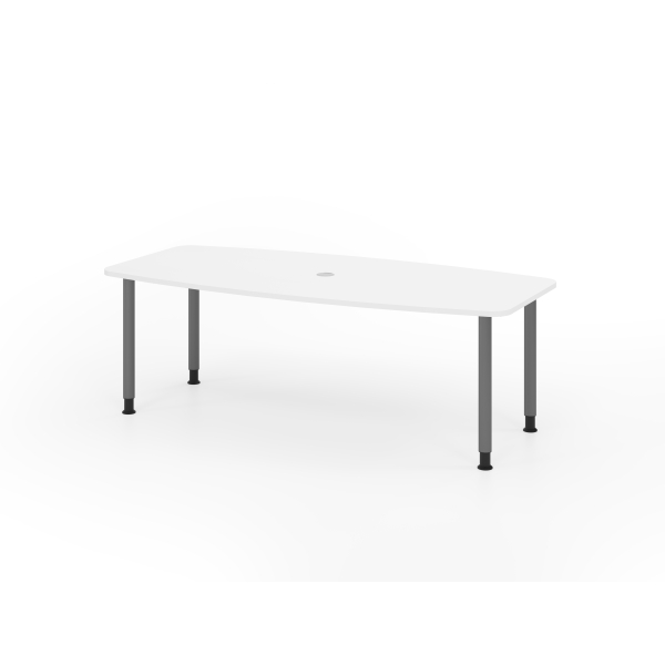 4032062316610 - Konferenztisch VKT manuell höhenverstellbar 72-74cm (H) 220cmx83 103cm (BxT) 8 Personen Tonnenform weiß   graphit 403206231