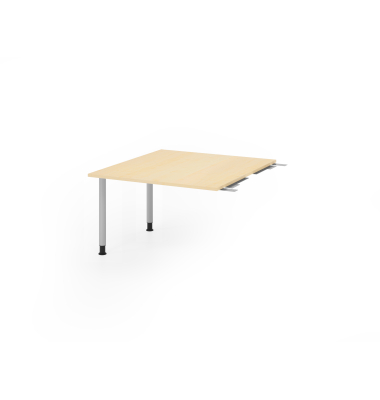 Verbindungsplatte h&ouml;henverstellbar KT12C ahorn, silber rechteckig 120,0 x 130,0 x 72,0 - 74,0 cm