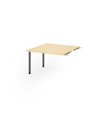 Verkettungsplatte KT12C, 120x130cm (BxT), rechteckig, ahorn, 25mm