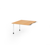 Verbindungsplatte h&ouml;henverstellbar KT12C buche, wei&szlig; rechteckig 120,0 x 130,0 x 72,0 - 74,0 cm