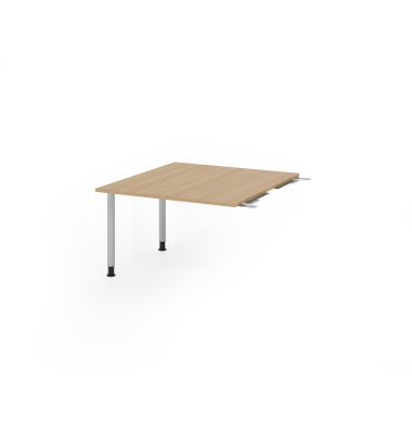 Verkettungsplatte KT12C, 120x130cm (BxT), rechteckig, eiche, 25mm
