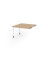 Verkettungsplatte KT12C, 120x130cm (BxT), rechteckig, eiche, 25mm