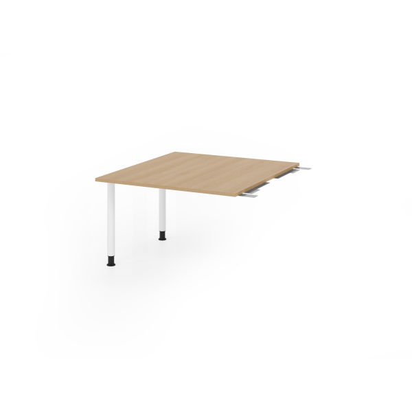 4032062316740 - Verbindungsplatte höhenverstellbar KT12C eiche weiß rechteckig 1200 x 1300 x 720 - 740 cm 4032062316740 Hammerbacher