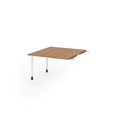 Verkettungsplatte KT12C, 120x130cm (BxT), rechteckig, nussbaum, 25mm