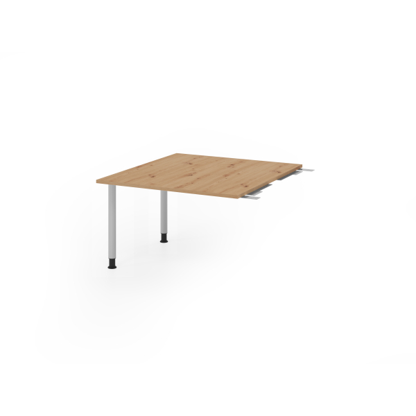 4032062316788 - Verbindungsplatte höhenverstellbar KT12C asteiche silber rechteckig 1200 x 1300 x 720 - 740 cm 4032062316788 Hammerbacher