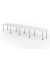 Konferenztisch K-Serie, manuell h&ouml;henverstellbar 72-74cm (H), 520cmx85-130cm (BxT), 18 Personen, Tonnenform, wei&szlig; / silber