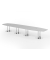 Konferenztisch VKT, 74cm (H), 520cmx85-130cm (BxT), 18 Personen, Tonnenform, lichtgrau / chrom