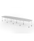 Konferenztisch K-Serie, manuell h&ouml;henverstellbar 72-74cm (H), 520cmx85-130cm (BxT), 18 Personen, Tonnenform, lichtgrau / graphit