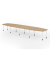 Konferenztisch K-Serie, manuell h&ouml;henverstellbar 72-74cm (H), 520cmx85-130cm (BxT), 18 Personen, Tonnenform, eiche / graphit