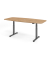 Konferenztisch XDSM, elektrisch h&ouml;henverstellbar 62-127cm (H), 220x103cm (BxT), 8 Personen, Tonnenform, asteiche / graphit