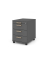 Rollcontainer VAC30/G/G/SG Solid AC30, grafit, 4 Schubladen, Spanplatte, abschlie&szlig;bar