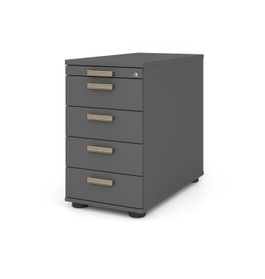 SC50 Standcontainer grafit 5 Ausz&uuml;ge 42,8 x 80,0 x 72,0 - 76,0 cm