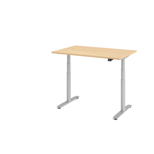 4032062303498 - Sitz-Steh-Schreibtisch VXDLR elektrisch höhenverstellbar 127cm (H) 120x80cm (BxT) rechteckig ahorn   silber 4032062303498 H