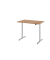 Sitz-Steh-Schreibtisch VXDLR, elektrisch h&ouml;henverstellbar, 127cm (H), 120x80cm (BxT), rechteckig, nussbaum / silber