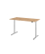 Sitz-Steh-Schreibtisch VXDLR, elektrisch h&ouml;henverstellbar, 127cm (H), 160x80cm (BxT), rechteckig, asteiche / silber