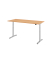 Sitz-Steh-Schreibtisch VXDLR, elektrisch h&ouml;henverstellbar, 127cm (H), 180x80cm (BxT), rechteckig, buche / silber