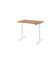 Sitz-Steh-Schreibtisch VXDLR, elektrisch h&ouml;henverstellbar, 127cm (H), 120x80cm (BxT), rechteckig, nussbaum / wei&szlig;