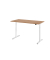 Sitz-Steh-Schreibtisch VXDLR, elektrisch h&ouml;henverstellbar, 127cm (H), 160x80cm (BxT), rechteckig, nussbaum / wei&szlig;