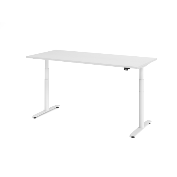4032062303894 - Sitz-Steh-Schreibtisch VXDLR elektrisch höhenverstellbar 127cm (H) 180x80cm (BxT) rechteckig weiß   weiß 4032062303894 Hamm