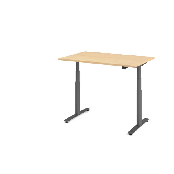 4032062303993 - Sitz-Steh-Schreibtisch VXDLR elektrisch höhenverstellbar 127cm (H) 120x80cm (BxT) rechteckig ahorn   graphit 4032062303993 