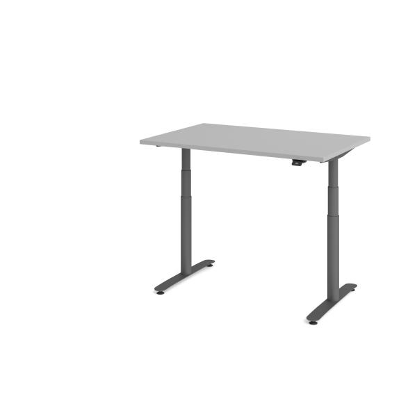 4032062304006 - Sitz-Steh-Schreibtisch VXDLR elektrisch höhenverstellbar 127cm (H) 120x80cm (BxT) rechteckig lichtgrau   graphit 4032062304