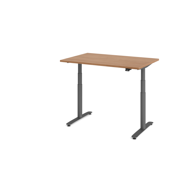4032062304020 - Sitz-Steh-Schreibtisch VXDLR elektrisch höhenverstellbar 127cm (H) 120x80cm (BxT) rechteckig nussbaum   graphit 40320623040