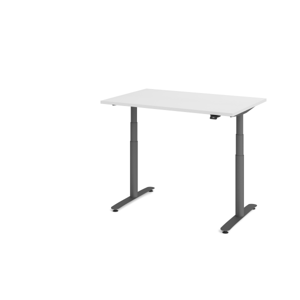 4032062304037 - Sitz-Steh-Schreibtisch VXDLR elektrisch höhenverstellbar 127cm (H) 120x80cm (BxT) rechteckig weiß   graphit 4032062304037 H