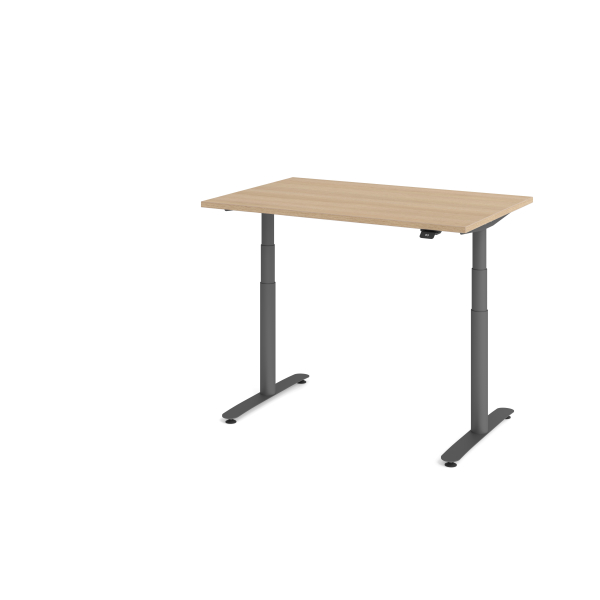 4032062304044 - Sitz-Steh-Schreibtisch VXDLR elektrisch höhenverstellbar 127cm (H) 120x80cm (BxT) rechteckig eiche   graphit 4032062304044 