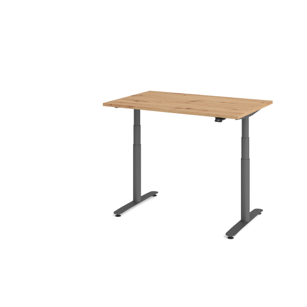 4032062304051 - Sitz-Steh-Schreibtisch VXDLR elektrisch höhenverstellbar 127cm (H) 120x80cm (BxT) rechteckig asteiche   graphit 40320623040