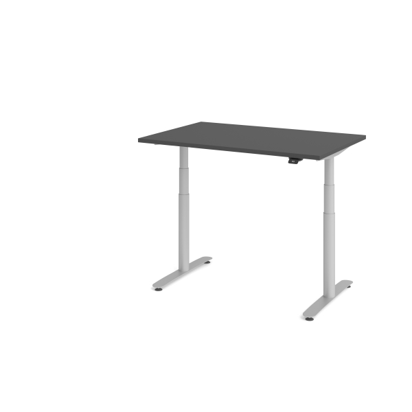 4032062323601 - Sitz-Steh-Schreibtisch VXDLR elektrisch höhenverstellbar 127cm (H) 120x80cm (BxT) rechteckig graphit   silber 4032062323601