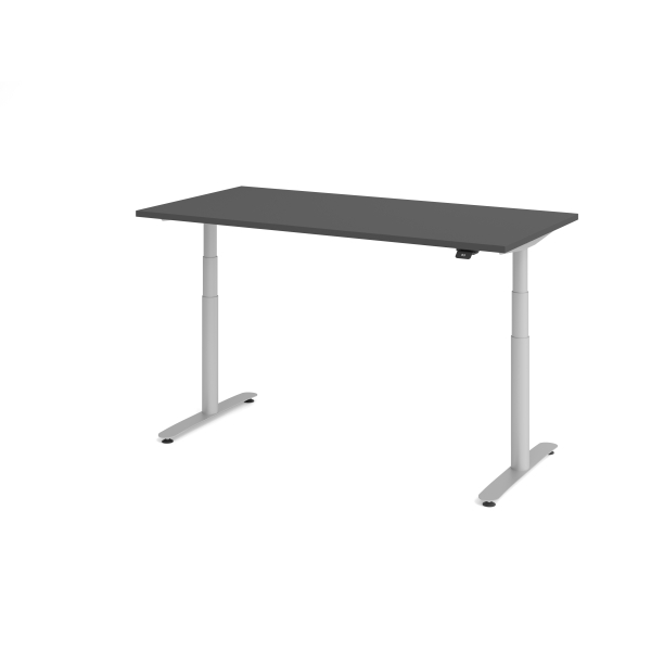 4032062323618 - Sitz-Steh-Schreibtisch VXDLR elektrisch höhenverstellbar 127cm (H) 160x80cm (BxT) rechteckig graphit   silber 4032062323618