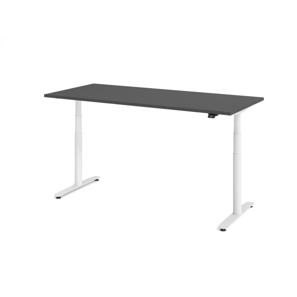 4032062324103 - Sitz-Steh-Schreibtisch VXDLR elektrisch höhenverstellbar 127cm (H) 180x80cm (BxT) rechteckig graphit   weiß 4032062324103 H