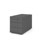 TC30 Rollcontainer grafit 4 Ausz&uuml;ge 42,8 x 80,0 x 51,2 cm