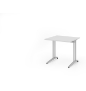 Schreibtisch C-Fu&szlig; 80x80cm Grau