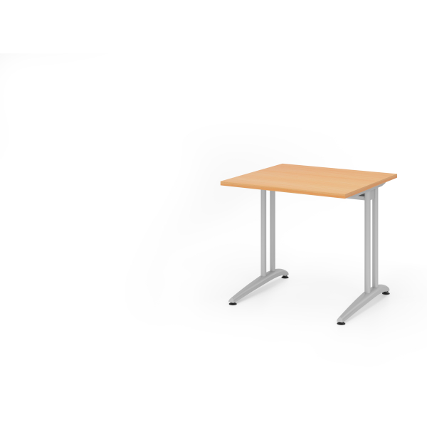 4032062002759 - B-Serie Schreibtisch Buche C-Fuß 800 (B) x 800 (T) x 720 (H) mm Melaminharzbeschichtete Spanplatte
