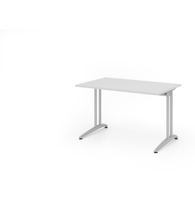 Schreibtisch VBS, 74cm (H), 120x80cm (BxT), grau / silber