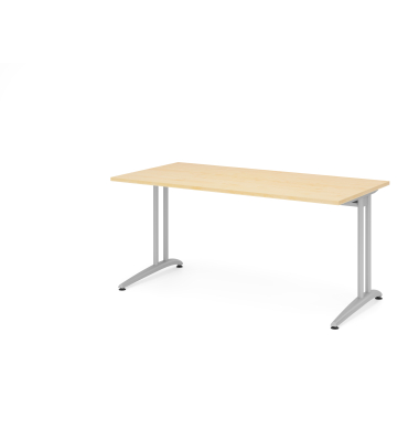 Schreibtisch VBS, 74cm (H), 160x80cm (BxT), ahorn / silber
