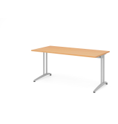 Schreibtisch VBS, 74cm (H), 160x80cm (BxT), buche / silber