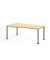 Schreibtisch VQS, manuell h&ouml;henverstellbar, 81cm (H), 180x100cm (BxT), ahorn / silber