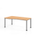 Schreibtisch VQS, manuell h&ouml;henverstellbar, 81cm (H), 180x100cm (BxT), buche / silber