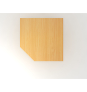 Verkettungsplatte trapez f&uuml;r STF eckig Buche