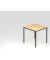 Besprechungstisch D-Serie, 72cm (H), 80x80cm (BxT), 2-4 Personen, rechteckig, ahorn / schwarz