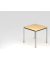 Besprechungstisch D-Serie, 72cm (H), 80x80cm (BxT), 2-4 Personen, quadratisch, ahorn / chrom