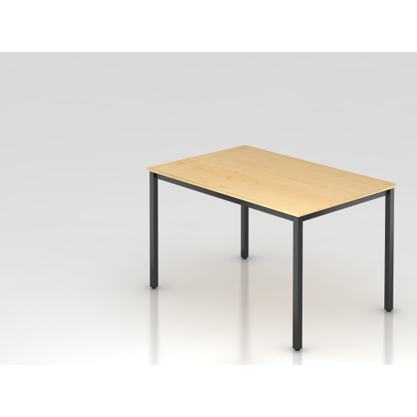 4032062008270 - HAMMERBACHER Konferenztisch VDQ12 ahorn rechteckig Vierkantrohr schwarz 1200 x 800 x 720 cm